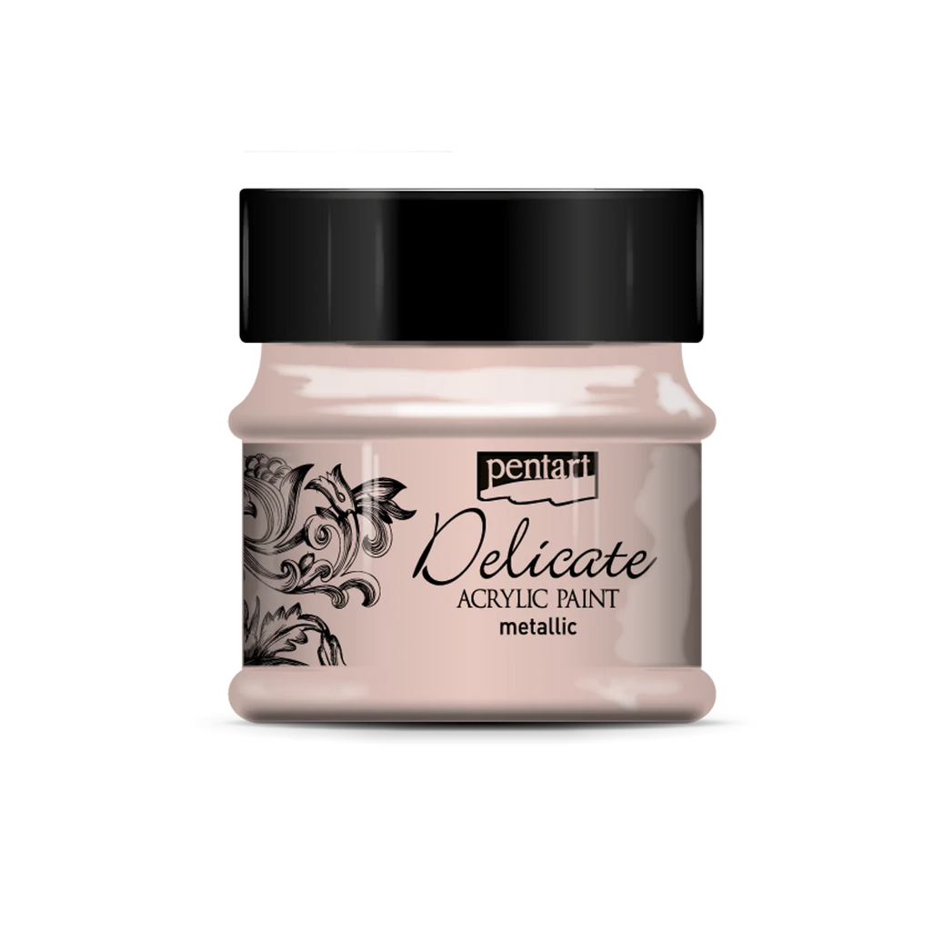 Delicate Metallic Paint, design by Pentart, arts & entertainment > hobbies & creative arts > arts & crafts, for decoupage and crafting