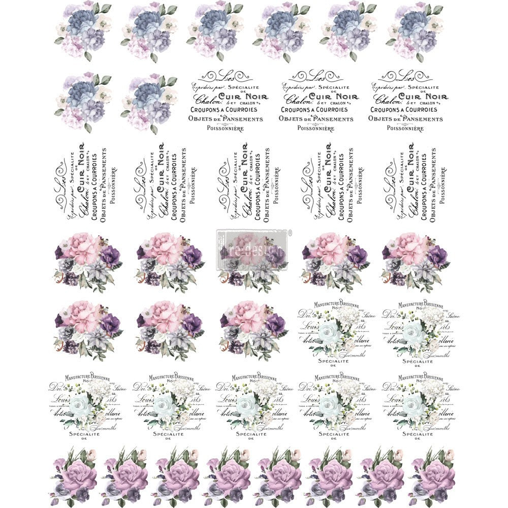 Redesign Knob Transfer - Paris Cottage 8.5"X10.5" Sheet size
