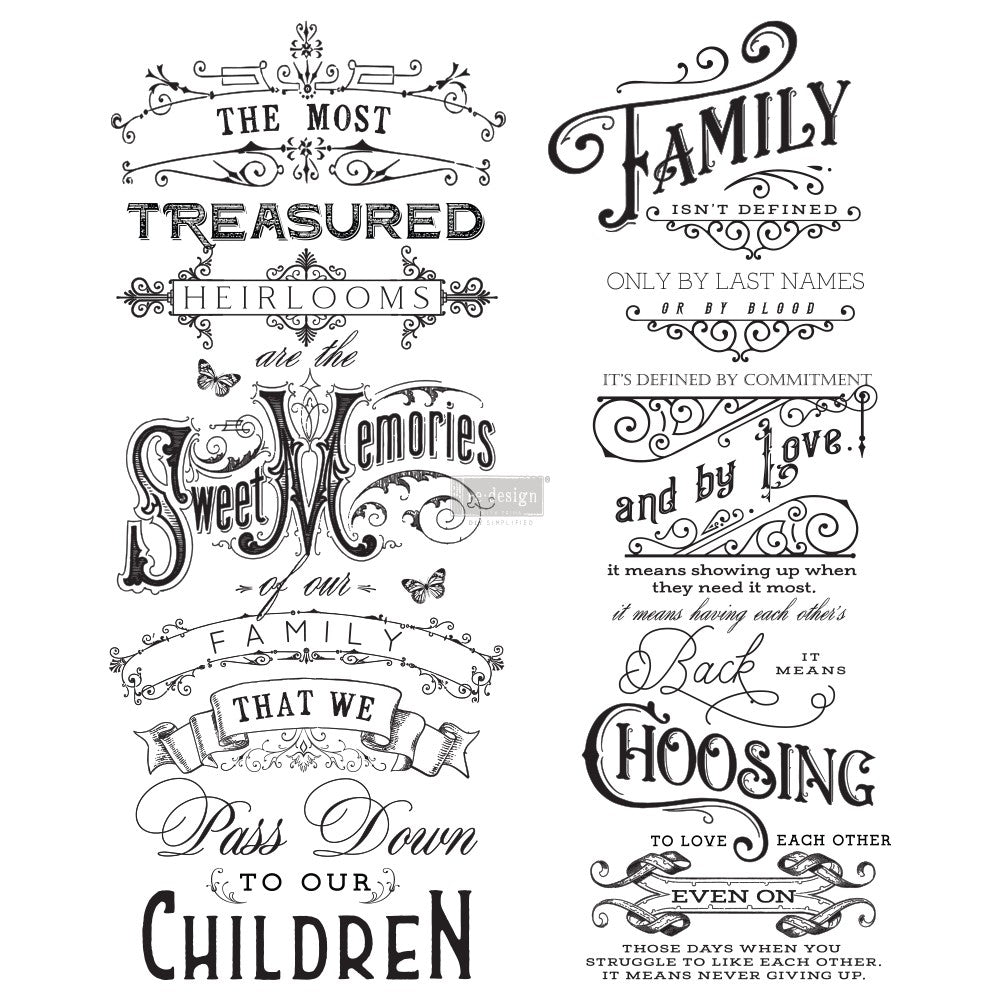 Redesign Decor Transfers® - Family Heirlooms
