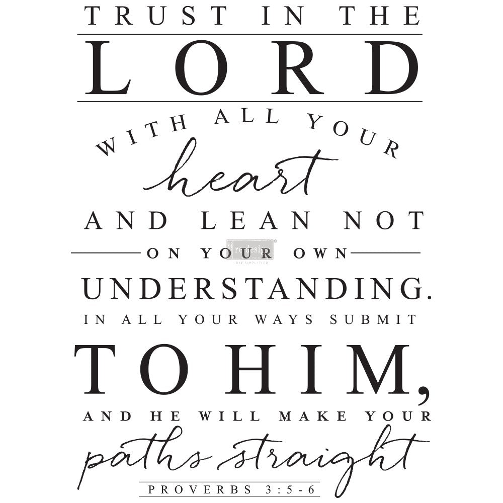 Redesign Decor Transfers® - Trust In The Lord