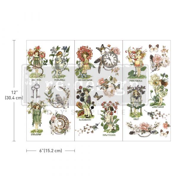 Small Transfers – Flower Children – 3 sheets, 6″x12″