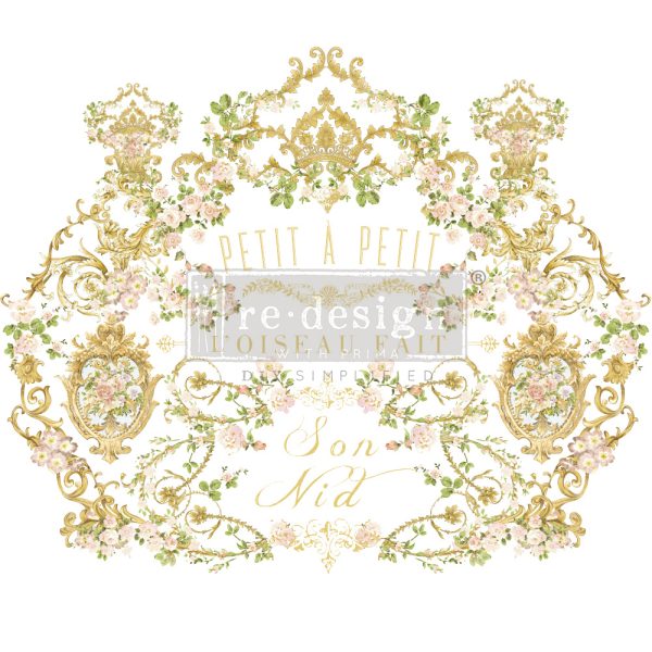 Decor Transfers® – Kacha – Petit A Petit – total sheet size 24″x35″, cut into 2 sheets