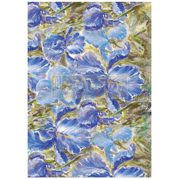 A1 Decoupage Fiber – Enchanting Iris – 1 sheet, A1 size