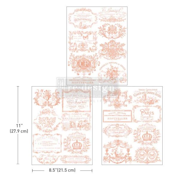Middy Transfers® – Vintage Labels III – 3 sheets, 8.5″x11″