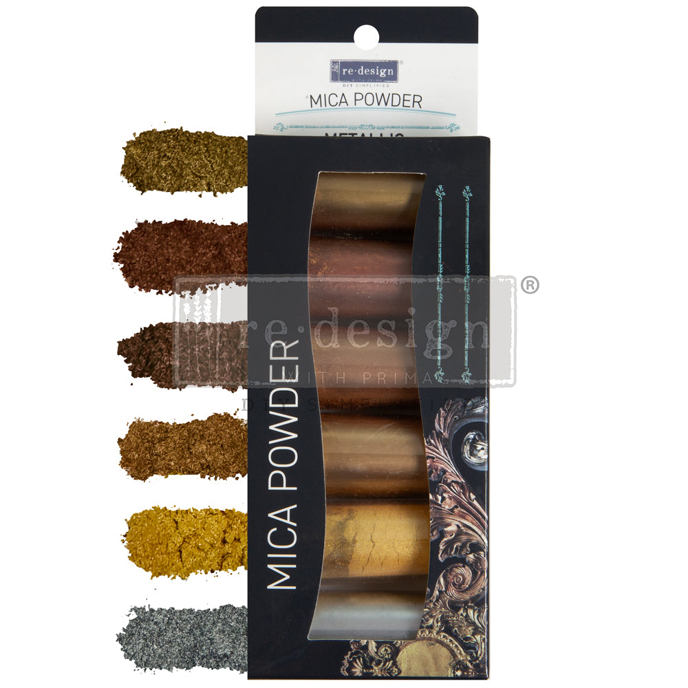 Decor Mica Powder Set - Metallic - 6 colors x 5g each