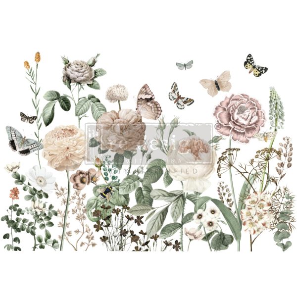 Decor Transfers® – All The Flowers – total sheet size 24″x35″, cut into 3 sheets