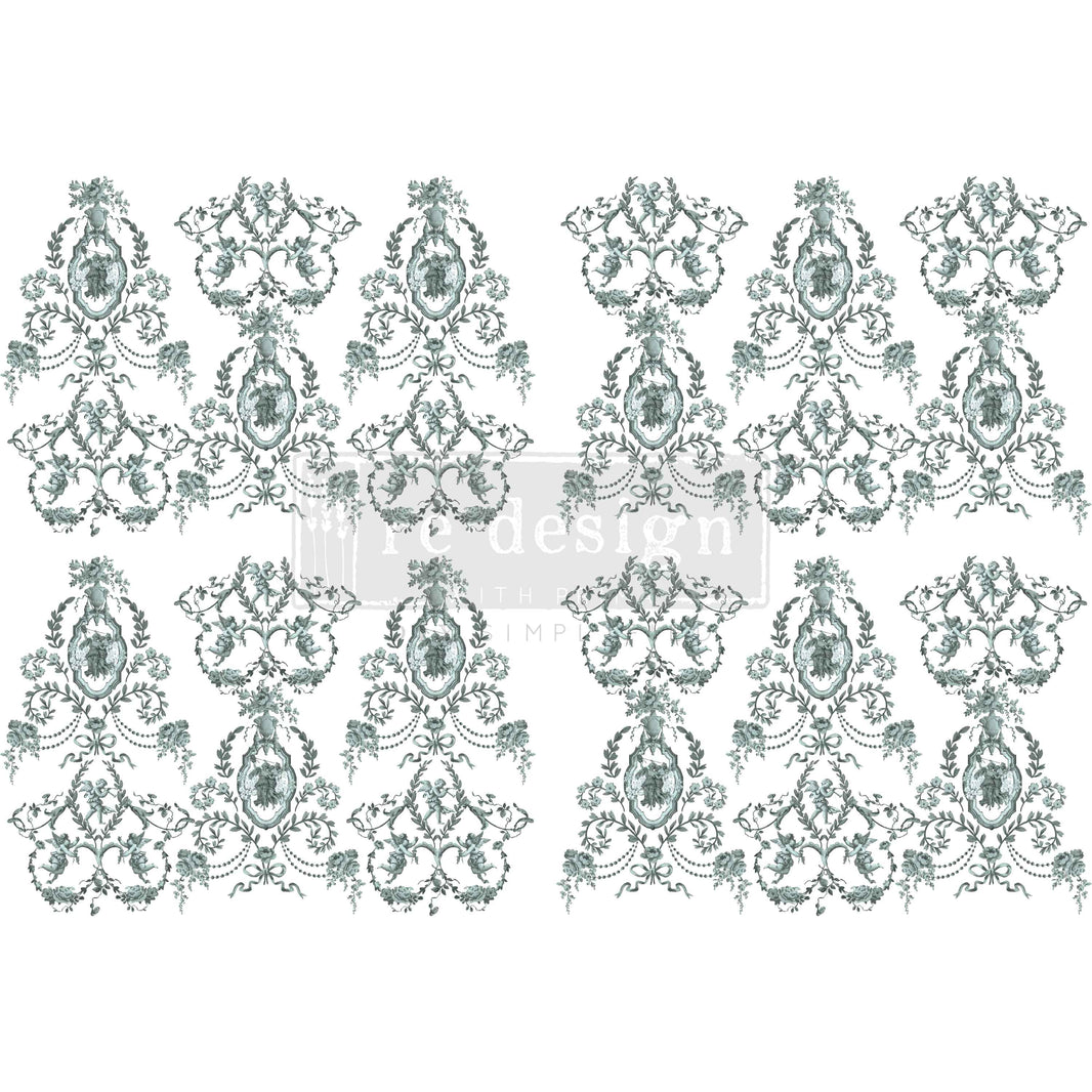 Decor Transfers® - Jardin Secret - Total sheet size 24"x35", cut into 4 sheets