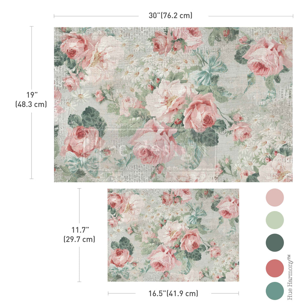 Double Delight Decoupage Fiber Paper Set - Pink Blossom Bliss