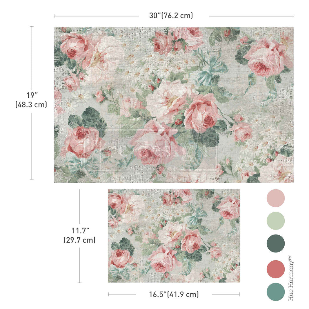 Double Delight Decoupage Fiber Paper Set - Pink Blossom Bliss