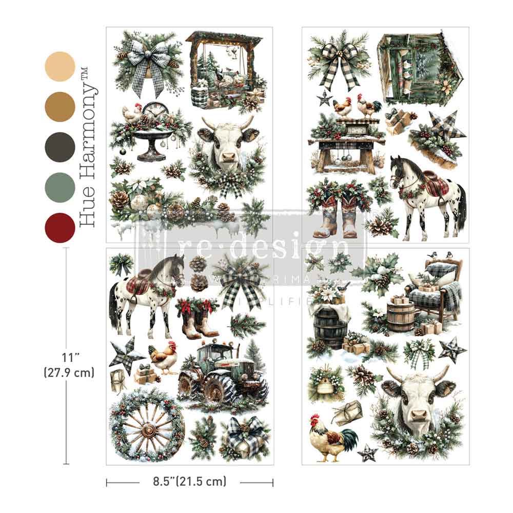 Rustic Noel Transfer, Middy Plus Transfers® - Rustic Noel