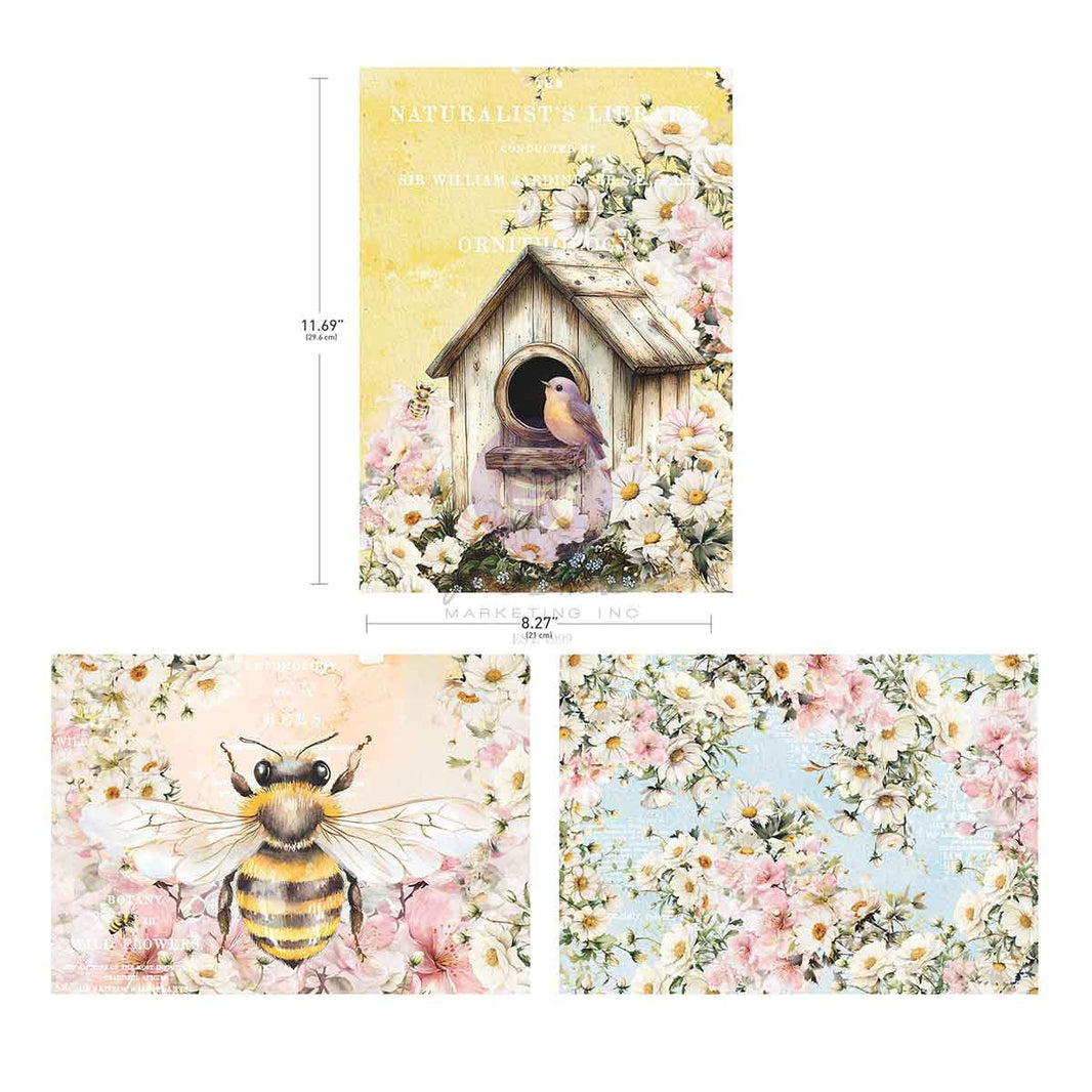 Among the Wildflowers Collection A4 Decoupage