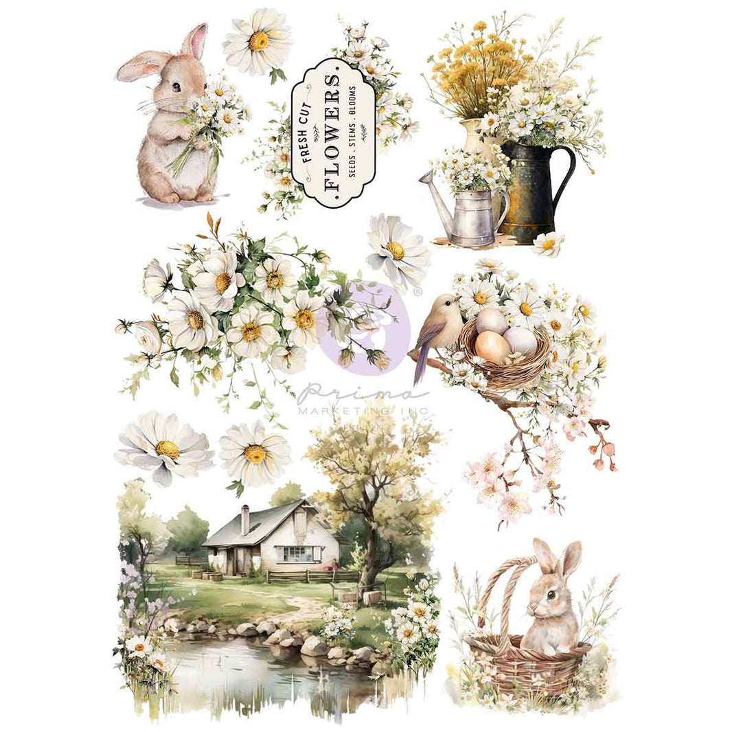 Among the Wildflowers Collection A4 Transfer, Spring and Summer Transfers