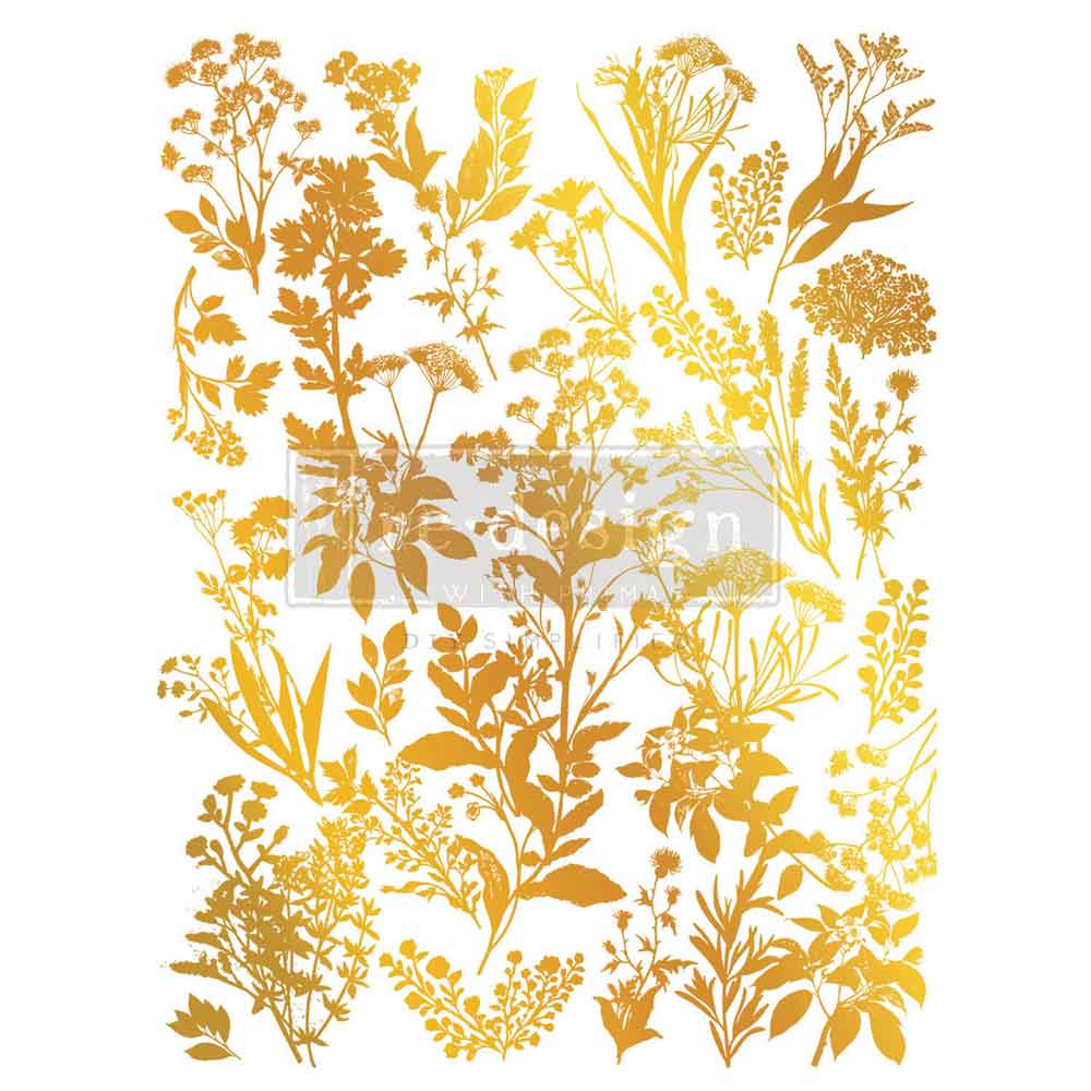 New! Luxe Foliage Transfer, Decor Transfers® Gold Foil - Luxe Foliage