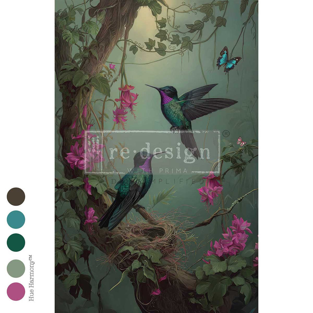 The Iridescent Interval Décor Paper - Découpage Décor Tissue Paper – 1 Sheet (19.5″ X 30″)