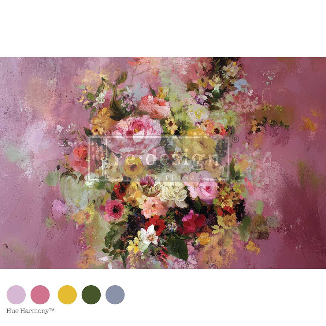 Magenta Mirage Décor Tissue Paper – 1 Sheet (19.5″ X 30″), Floral Paper