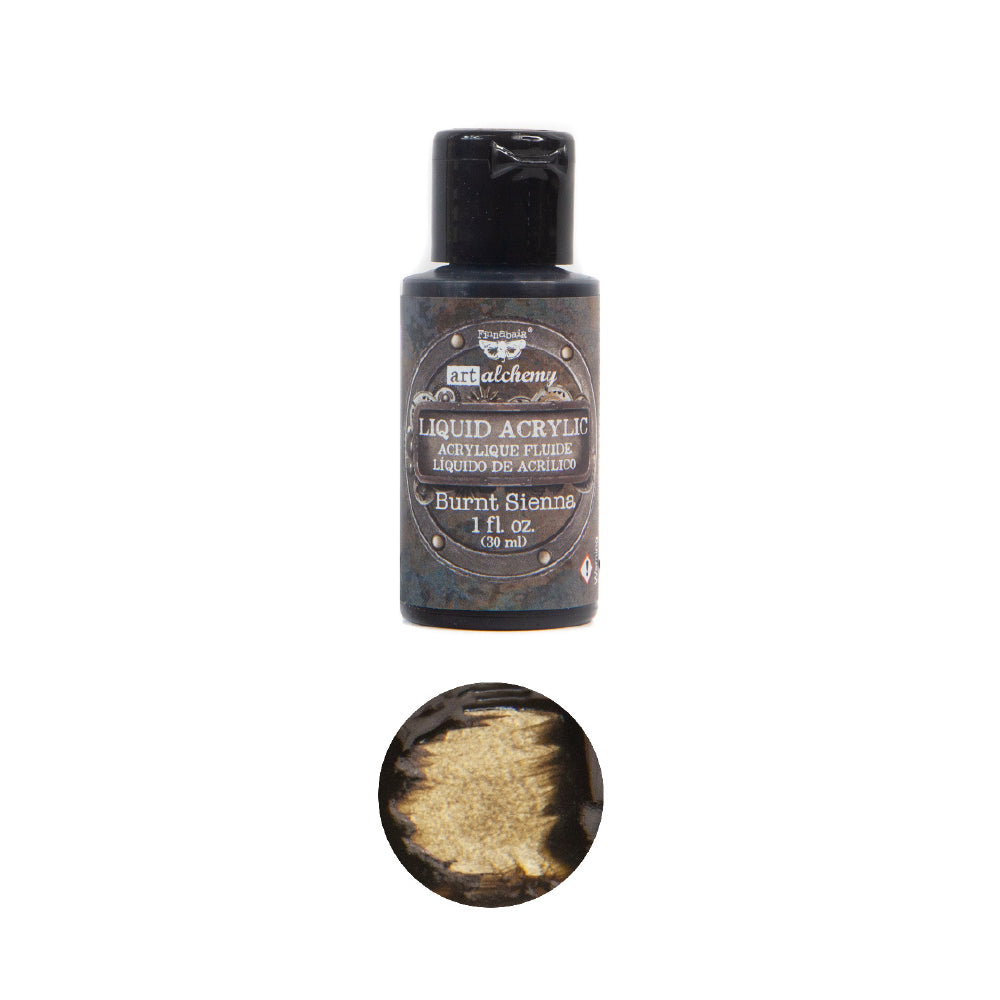 Art Alchemy-Liquid Acrylic Paint - Burnt Sienna 1fl.oz (30ml)