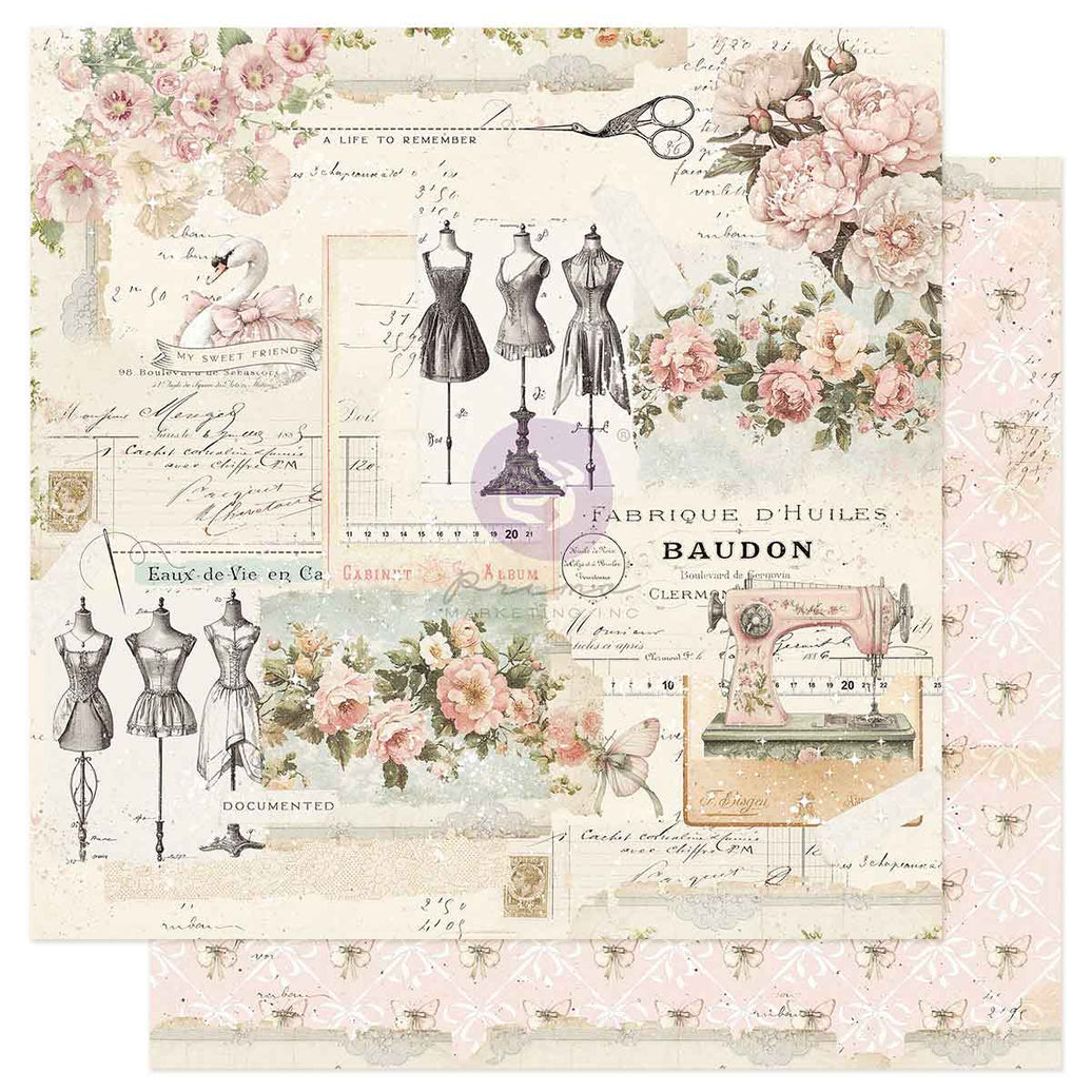 Buttons & Keepsakes Collection 12x12 Sheet - A Life To Remember