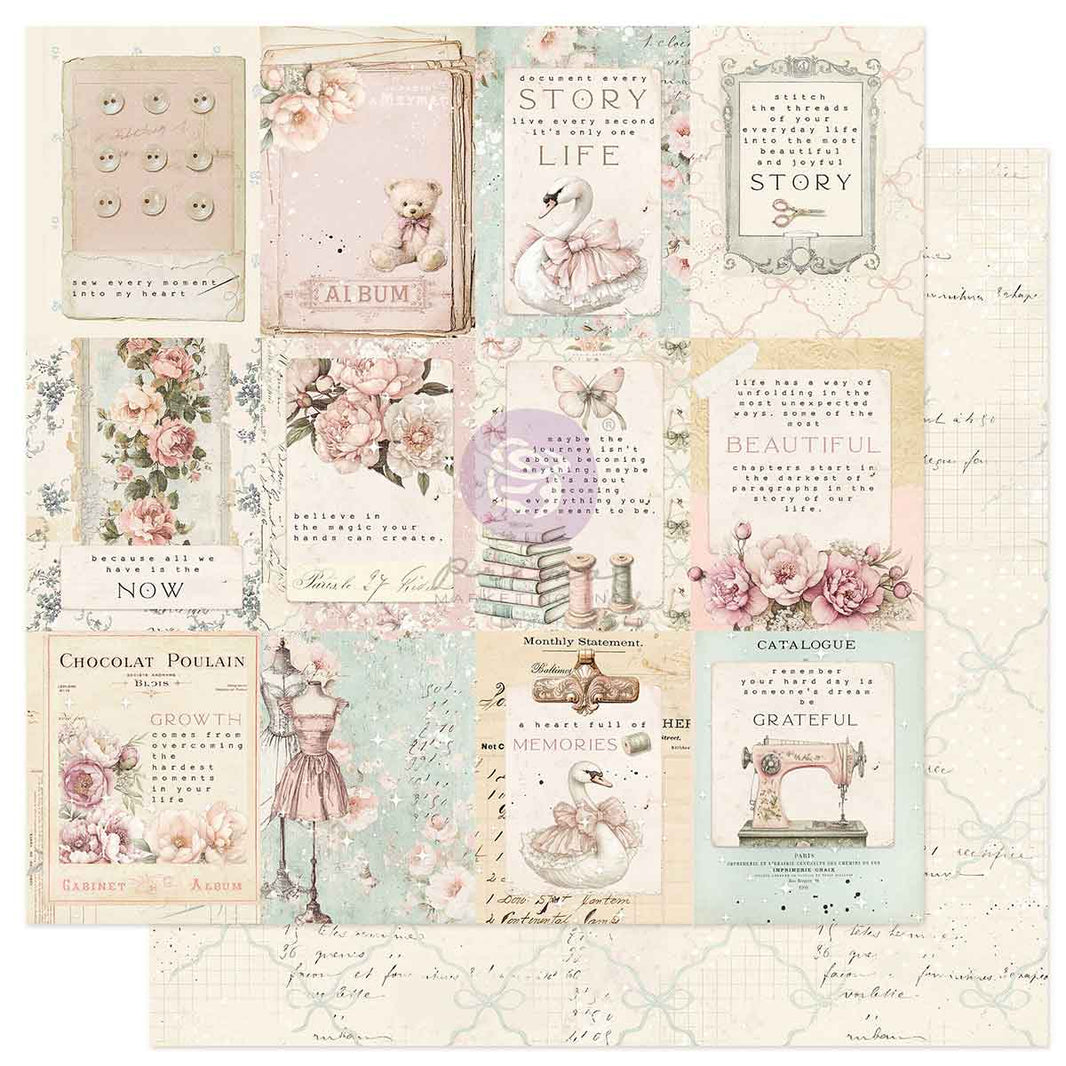 Buttons & Keepsakes Collection 12x12 Sheet - A Heart Full Of Memories