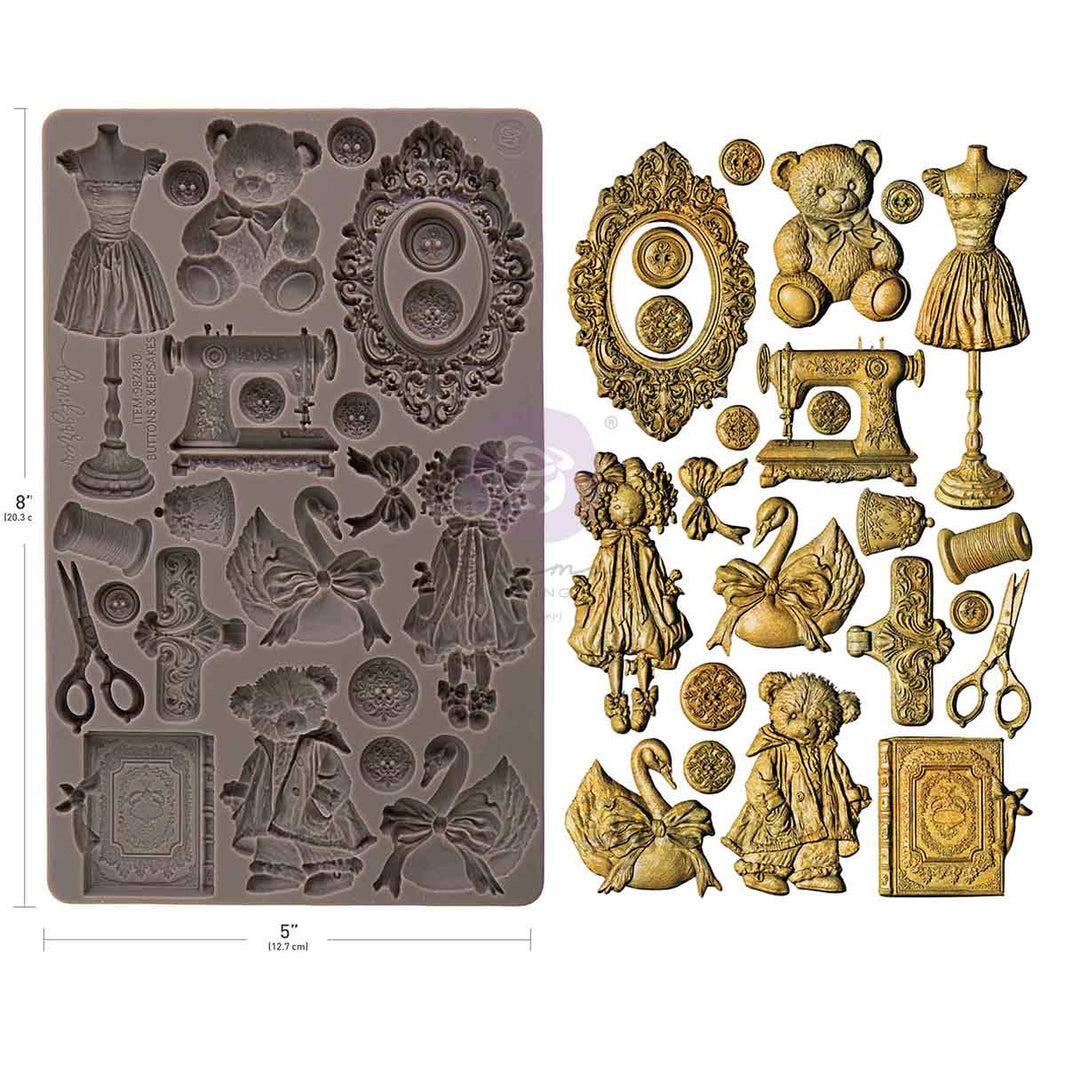 Buttons & Keepsakes Collection Decor Moulds®