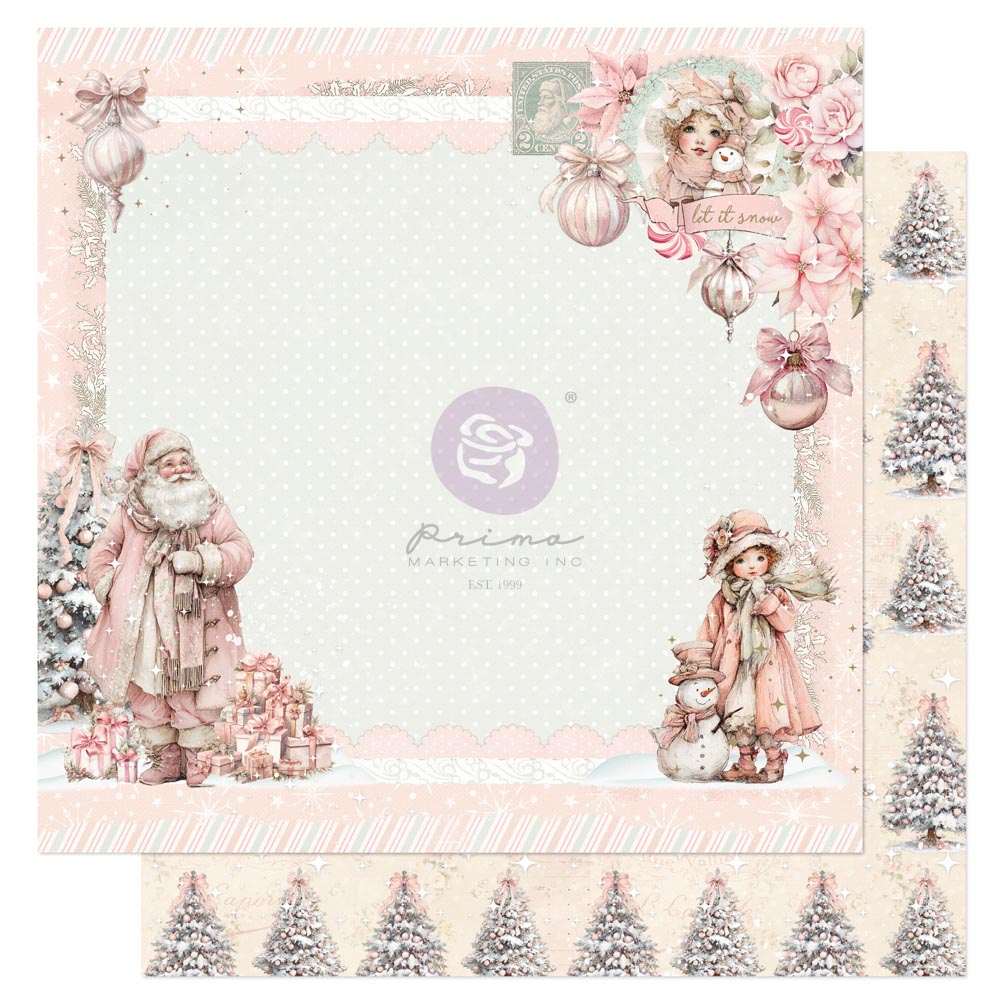 Christmas Blush Collection 12x12 Sheet - Snowy Memories