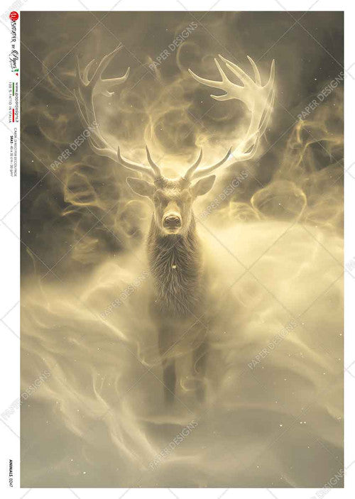 Paper Designs Sepia Spirit Deer Rice Paper