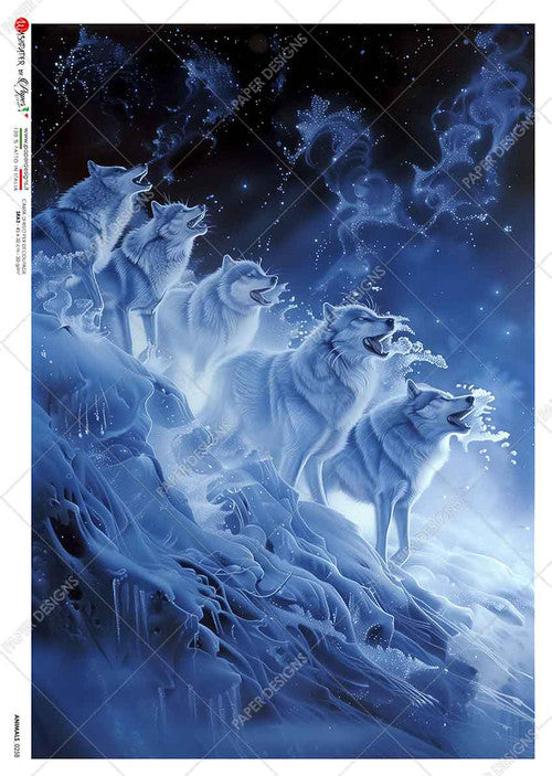 Paper Designs Celestial Spirit Wolves Rice Paper