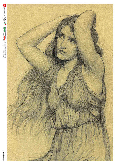 Paper Designs Sepia Classical Portrait Artwork 0114