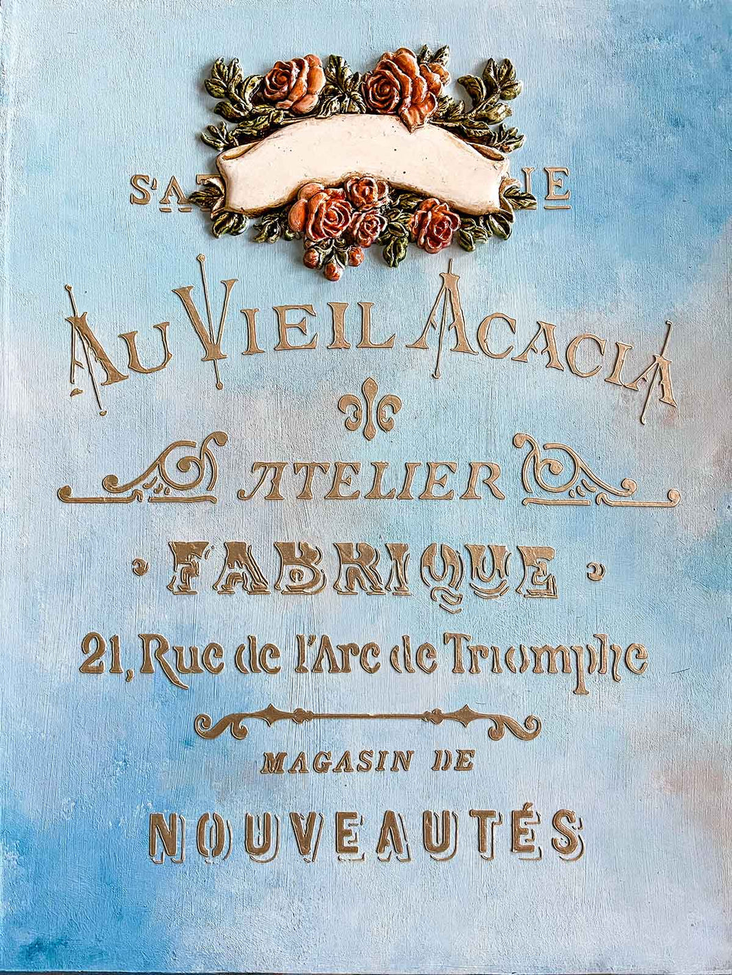 Decor Stencil - Satin Soie Stencil, Ornate Stencil