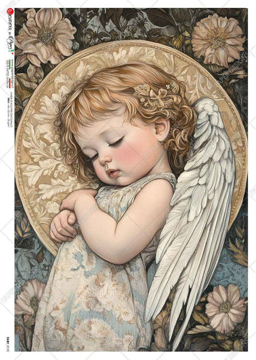 Paper Designs Baby Floral Angel Rice Paper
