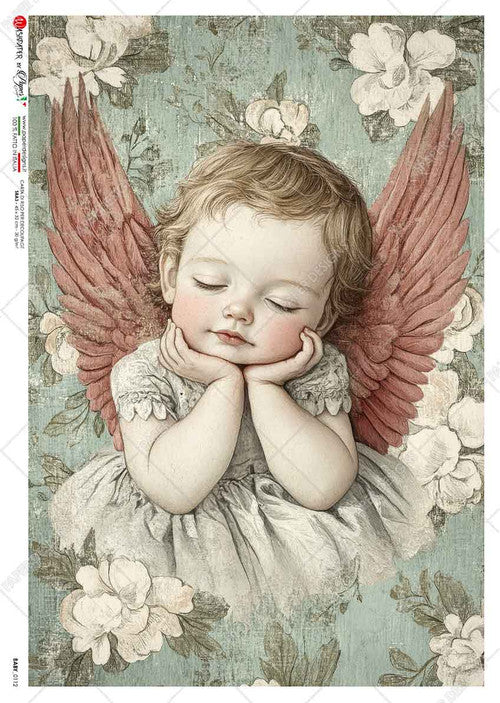 Paper Designs Baby Soft Vintage Angel Rice Paper