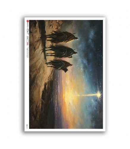 Paper Designs Three Wisemen Journeying Rice Paper