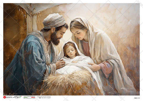 Paper Designs Manger Scene I Rice Paper