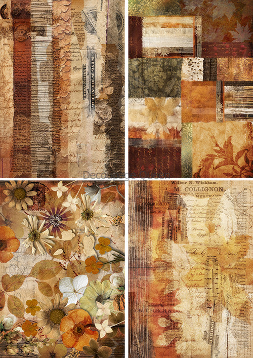 Vellum Paper - Autumn Textures 4 Pack