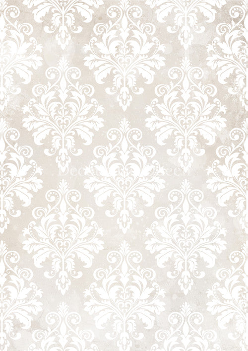 Decoupage Queen Cream Damask Rice Paper