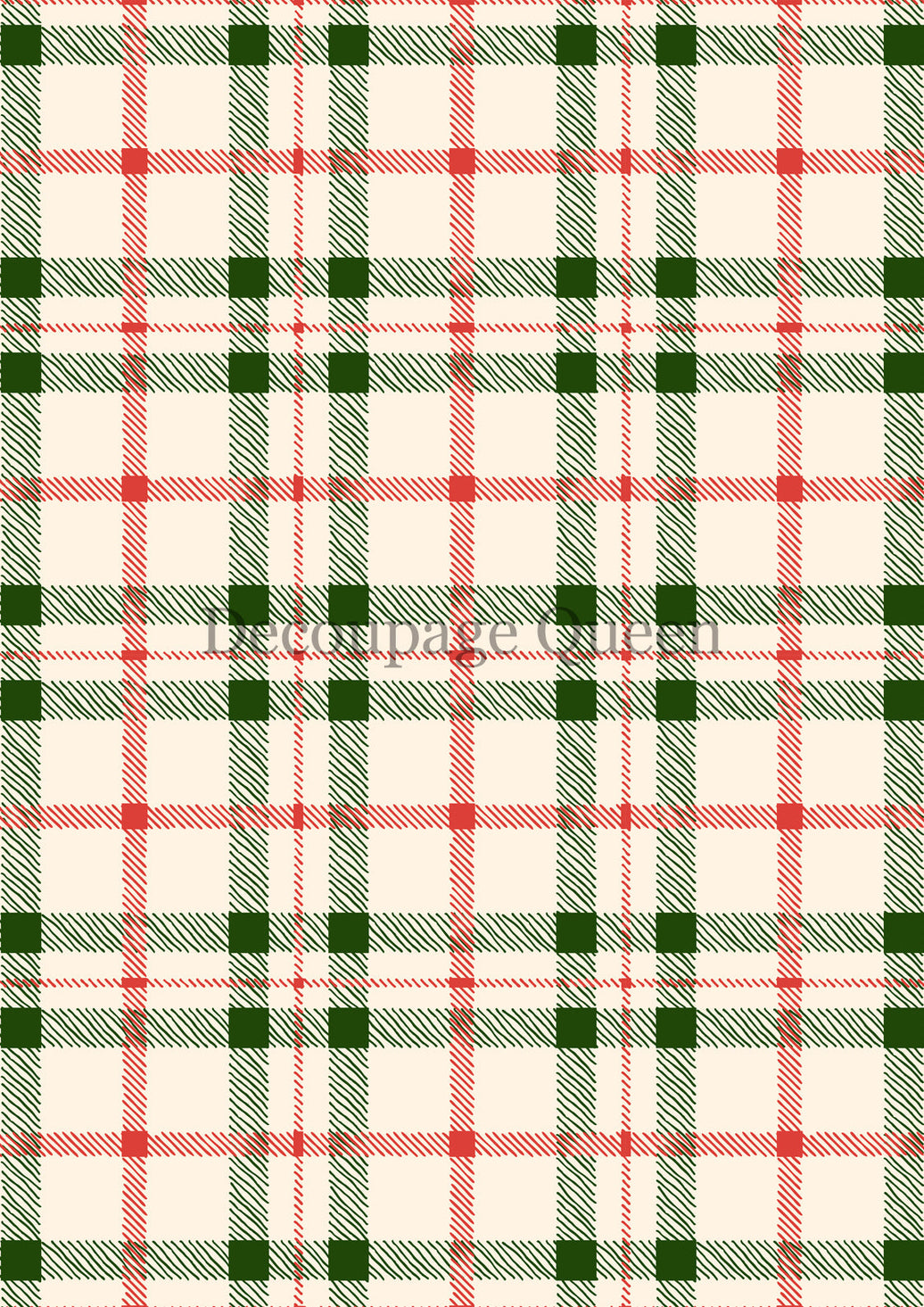 Decoupage Queen Christmas Plaid Rice Paper, rice paper design by Decoupage queen, arts & entertainment > hobbies & creative arts > arts & crafts > art & crafting materials > art & craft paper > drawing & painting paper, for decoupage and crafting