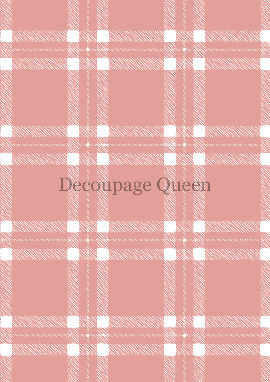 Decoupage Queen Pink Plaid Rice Paper, rice paper design by Decoupage queen, arts & entertainment > hobbies & creative arts > arts & crafts > art & crafting materials > art & craft paper > drawing & painting paper, for decoupage and crafting