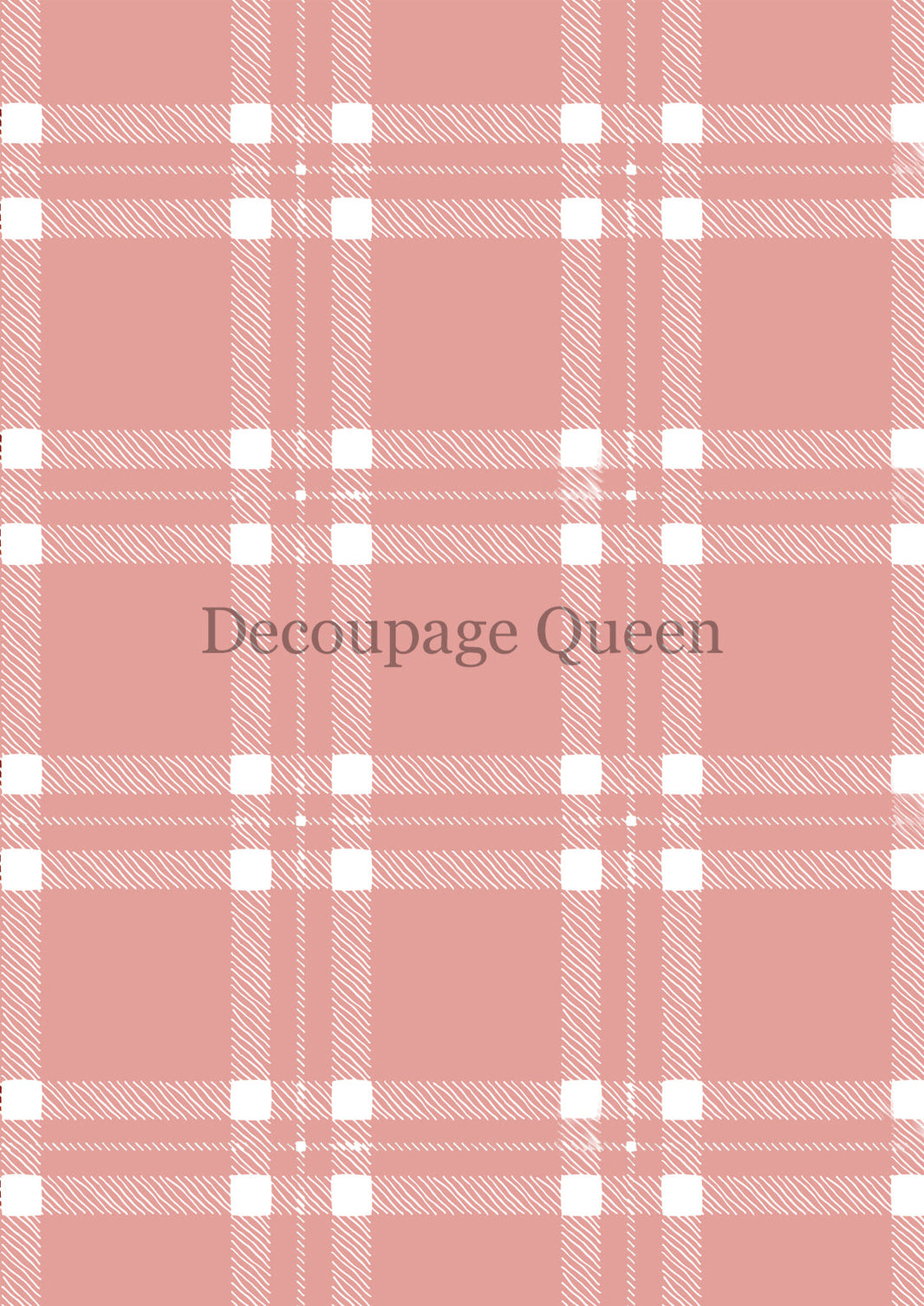 Decoupage Queen Pink Plaid Rice Paper, rice paper design by Decoupage queen, arts & entertainment > hobbies & creative arts > arts & crafts > art & crafting materials > art & craft paper > drawing & painting paper, for decoupage and crafting
