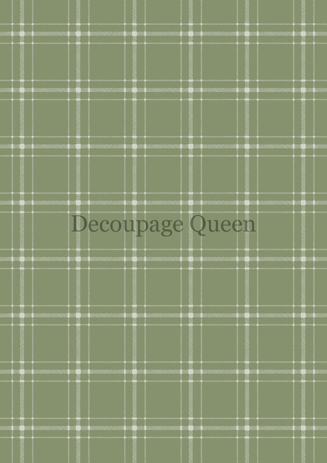 Decoupage Queen Green Plaid Rice Paper, rice paper design by Decoupage queen, arts & entertainment > hobbies & creative arts > arts & crafts > art & crafting materials > art & craft paper > drawing & painting paper, for decoupage and crafting