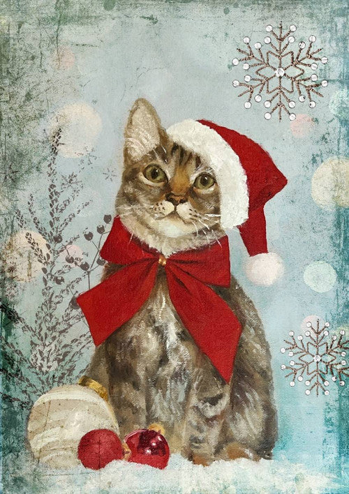 Teresa Rene Art - Christmas Cat