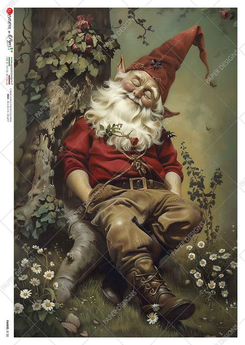 Paper Designs Dreaming Christmas Gnome Rice Paper