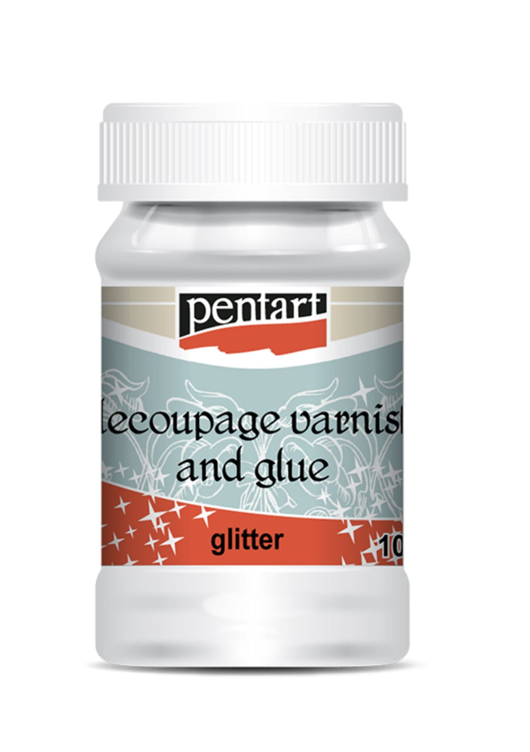 Decoupage Varnish and Glue with Glitter 100 ml, design by Pentart, arts & entertainment > hobbies & creative arts > arts & crafts, for decoupage and crafting