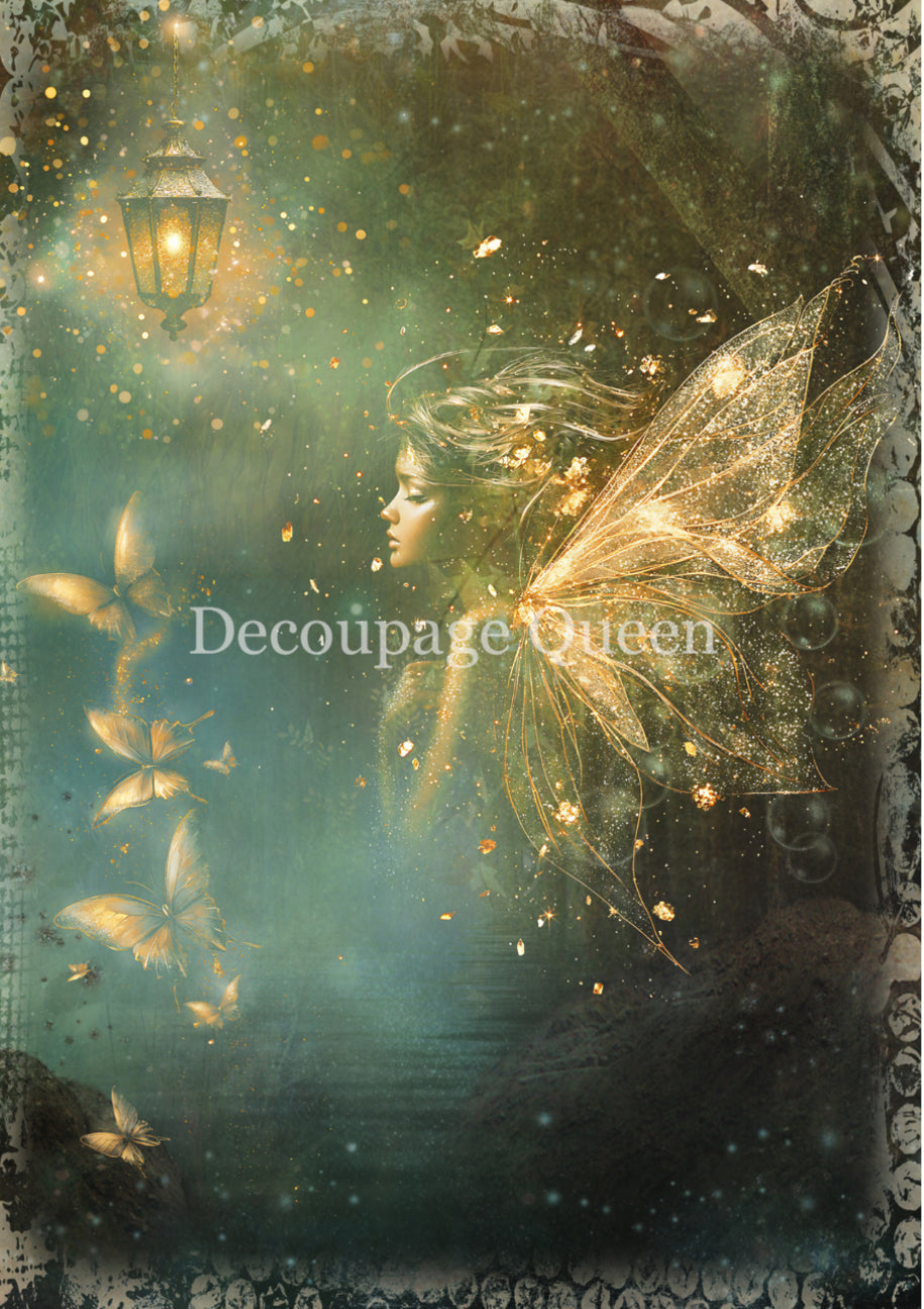 Fairy Dust, rice paper design by Decoupage Queen, arts & entertainment > hobbies & creative arts > arts & crafts, for decoupage and crafting