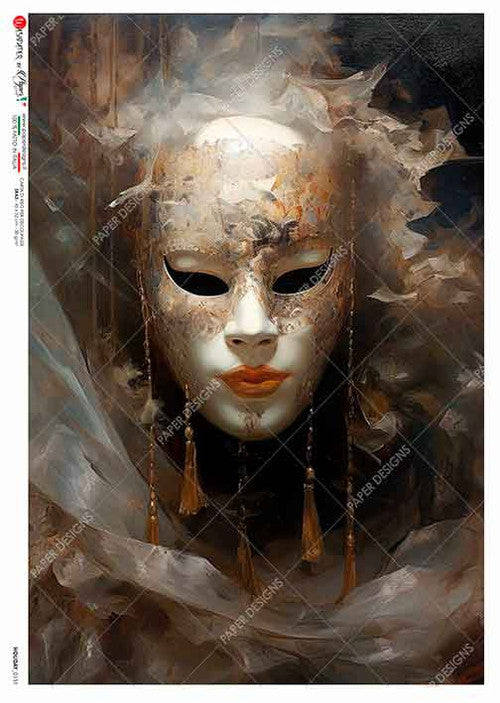Paper Designs Mysterious Masquerade A4 Rice Paper