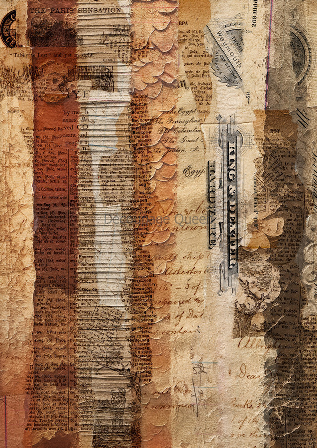 Autumn Ephemera, rice paper design by Decoupage queen, arts & entertainment > hobbies & creative arts > arts & crafts, for decoupage and crafting