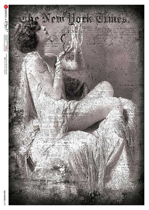 Paper Designs Rice Paper Vintage Beauty PD OLD PHOTOS 0109