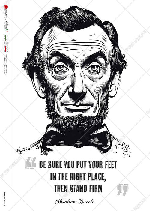 Paper Designs Lincoln Quote Rice Paper