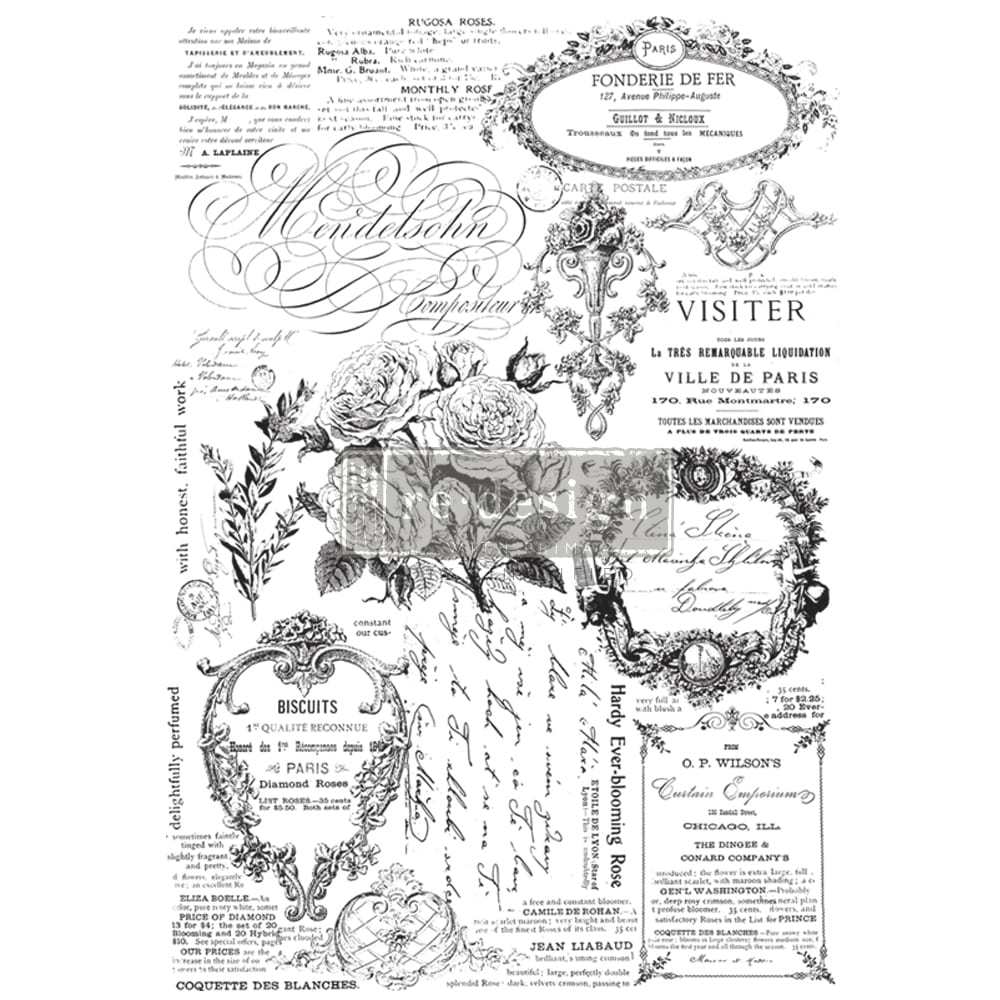 Paris Valley Transfer, REDESIGN DECOR TRANSFERS® – Paris Valley, Large Furniture Transfer
