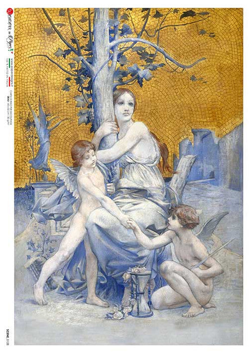 Paper Designs Rice Paper Merson Allegory of Time PD SCENES 0128