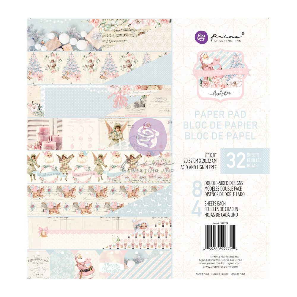 Christmas Sparkle Paper Pad, 8x8 Scrapbook Paper
