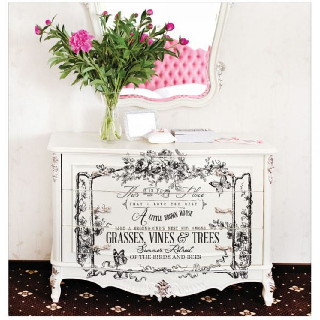 The Birds & Bees Transfers, Script Floral Transfer